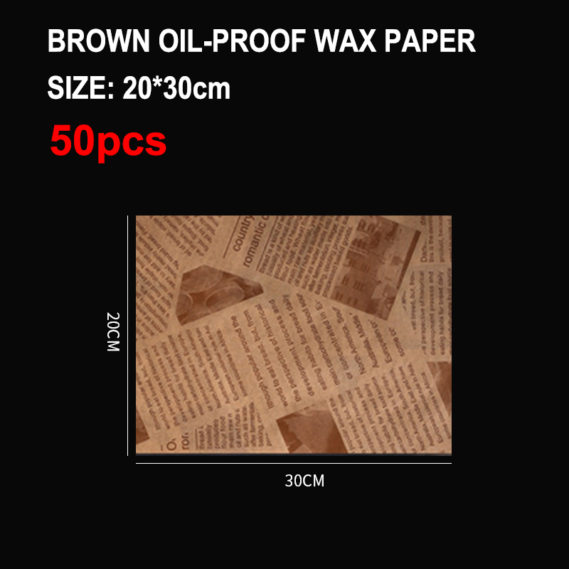 50/100Stck öl beständiges Wachspapier zum Backen von Lebensmitteln Grill Burger Pommes Brot zurück papier Öl absorbieren des Papier Küchen zubehör: Grün