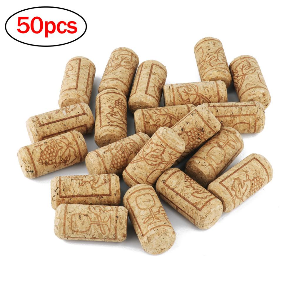 Tapón de vino de 100 cm de diámetro, tapón de corcho para botella de vino, tapón de corcho, tapón de botella de madera Natural, 50 o 2,2 Uds.: 50 Pcs