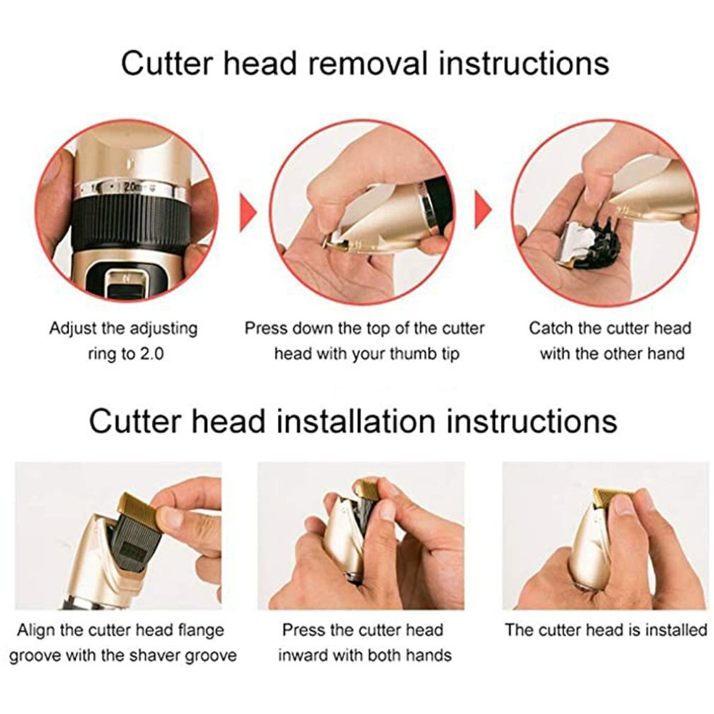 Professionele elektrische tondeuse voor huisdieren, honden, katten, dieren, geluidsarme tondeuseset