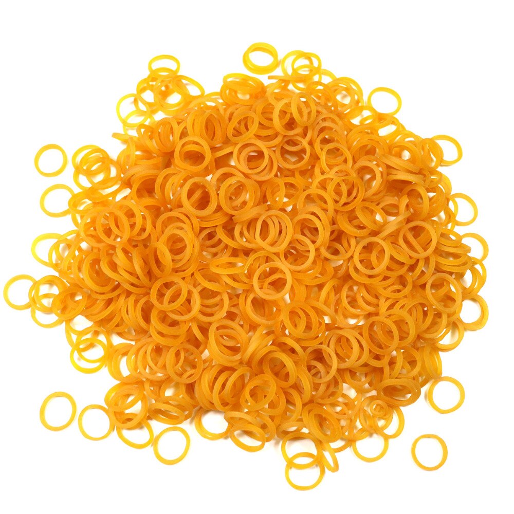 Lazos para el pelo de perro y gato, gomas elásticas amarillas para perros, accesorios para perros, suministros para mascotas, 200 Uds.