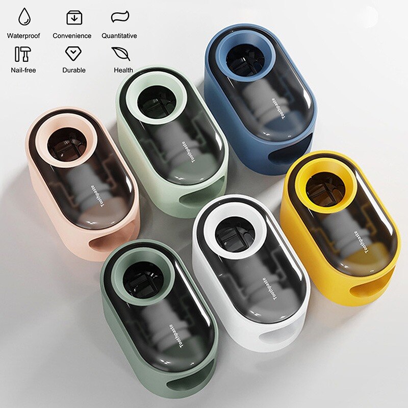 Automatic Toothpaste Dispenser Bathroom Toothbrush Holder Wall Mount Toothpaste Squeezer For Toilet Home Bathroom Accessories