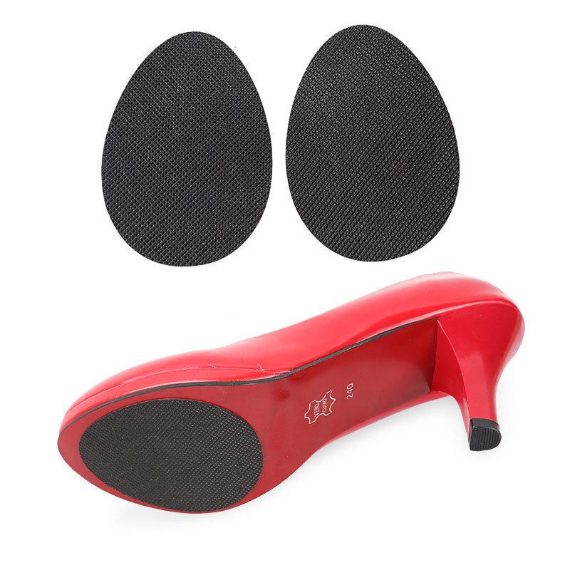 Tampon de protection antidérapant pour chaussures pour femmes, 2 pièces, sandales à talons hauts, semelle en caoutchouc adhésif pour le sol, tampons autocollant: Black-S