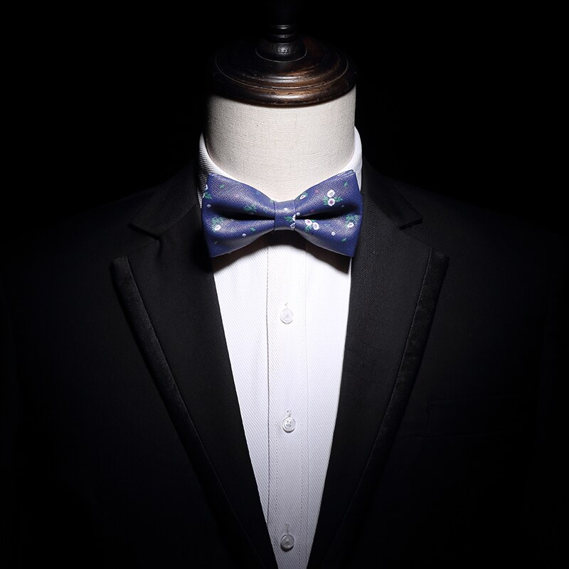 Jemygins originale bowtie trykt pu syntetisk læder håndlavet bow tie box sæt til unge mænd bryllupsfest butterfly