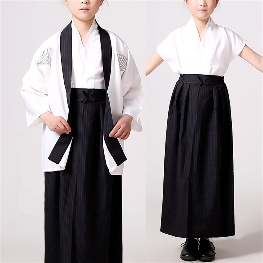 Kimono de samouraï japonais pour enfants, vêtements Vintage pour garçons, fête de carnaval Haori, spectacle sur scène, nouvelle année
