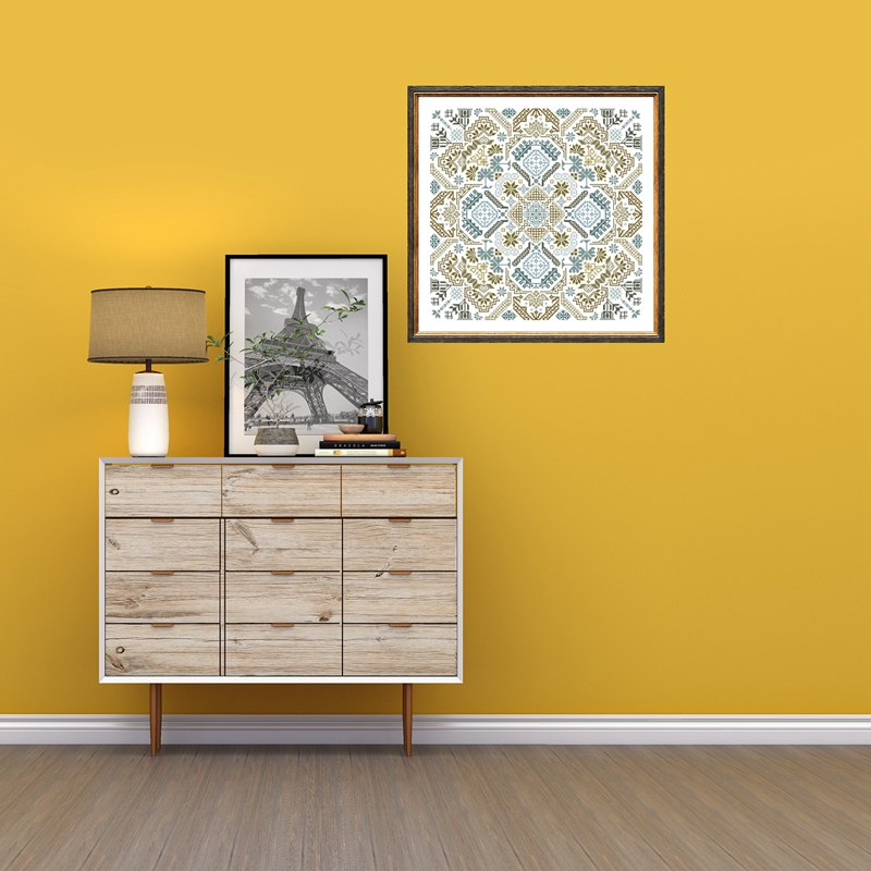 Geometric puzzle B cross stitch kits 18ct 14ct 11ct unprint fabric cotton thread DIY embroidery kit home wall decoration