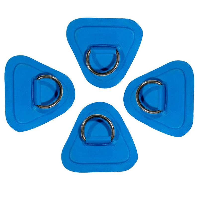 Anneau en D gonflable pour bateau Kayak, 4 pièces, Patch en PVC, Marine, boucle fixe en acier inoxydable pour planche de Paddle debout: blue