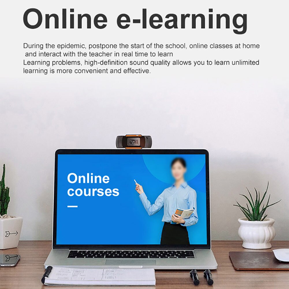 720/1080P Webcam USB Video Recording Built-in Mic Camera for Laptop Desktop PC Webcam HD 480P PC Camera