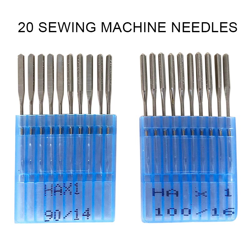 20pcs HAX1 Flat Round Home Sewing Machine Needles for Brother Janome Singer