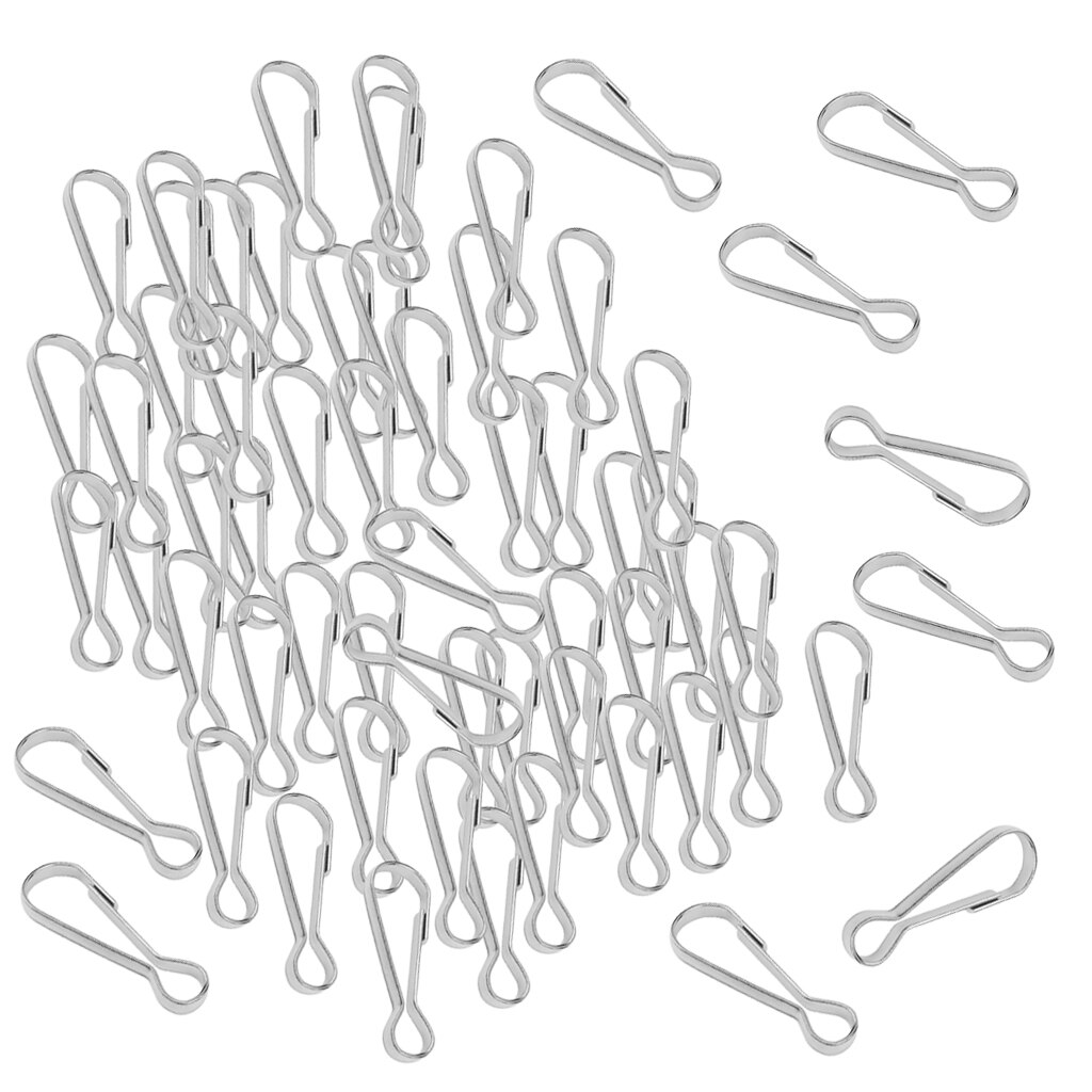 100pcs 304 Stainless Steel Clasp Small Mini Hanging Buckles Spring Snap Hook Clip Outdoor Buckle Gear