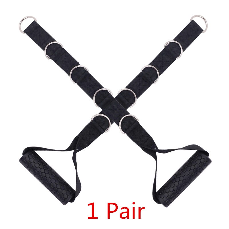 Sports Fitness Resistance Bands Tricep Rope Handle Cable Crossover Gym Machine Attachment Resistance For Fitness Body Building: D
