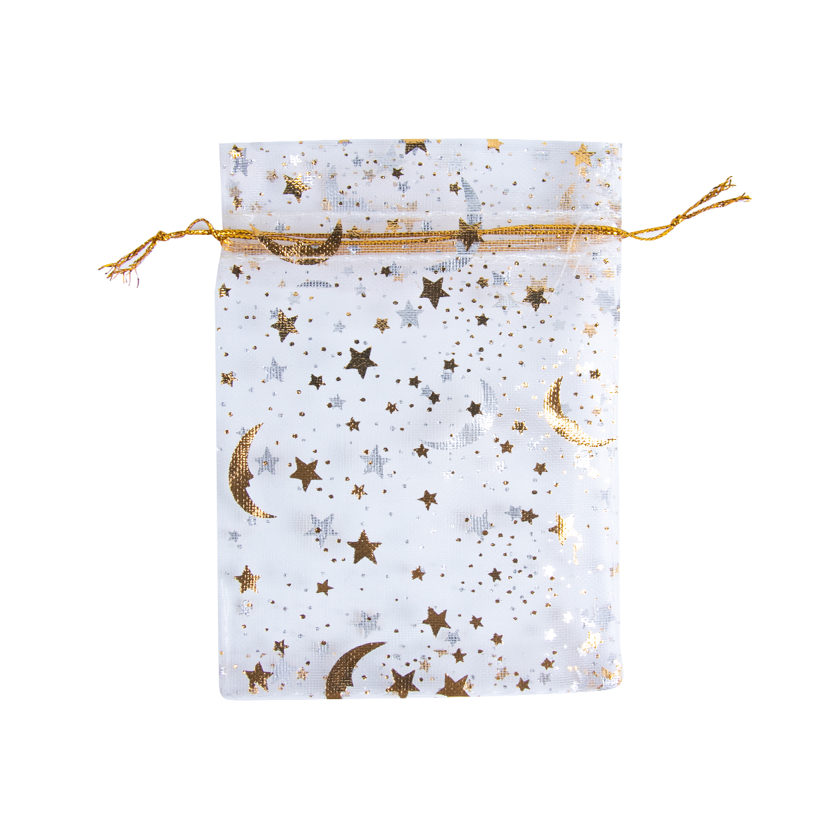 50pcs Star Moon Drawstring Organza Sack Bags Eid Mubarak Wedding Party decoration Candy Packing Bag Jewelry Pouch: Deep Sapphire