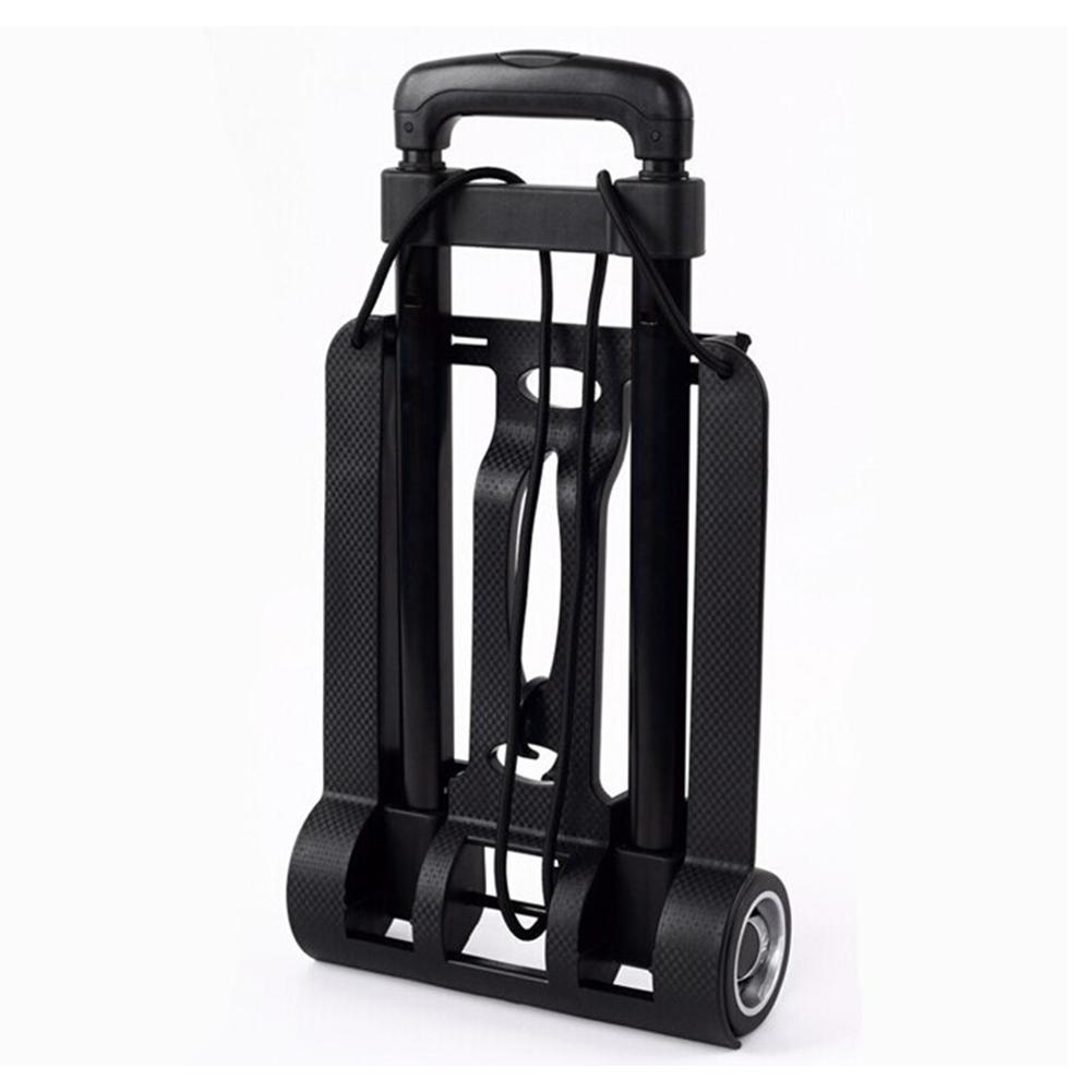 Foldbar rejsebagage indkøbskurv trolley foldbar bærbar 25kg sort hånd
