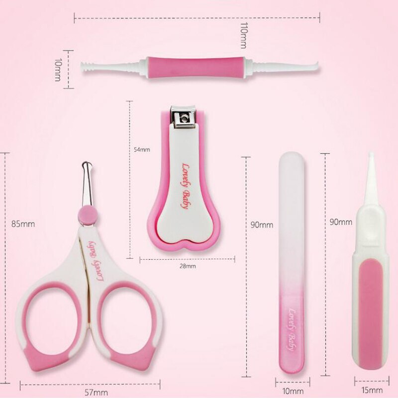 5pcs Baby Grooming Practical Clipper Trimmer Convenient Daily Baby Hair Brush baby Care Kits clipper scissor kid toiletries