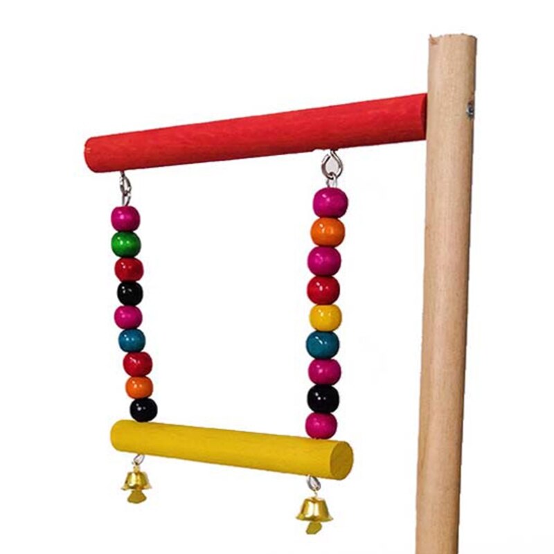 Parrot Wooden Playground Training Perch Platform Hanging Cage Decoration Bird
