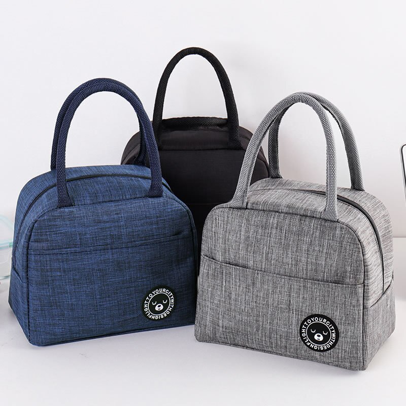 1Pcs Verse Koeler Zakken Waterdichte Nylon Draagbare Rits Thermische Oxford Lunch Tassen Voor Vrouwen Handige Lunchbox Tote Voedsel tassen