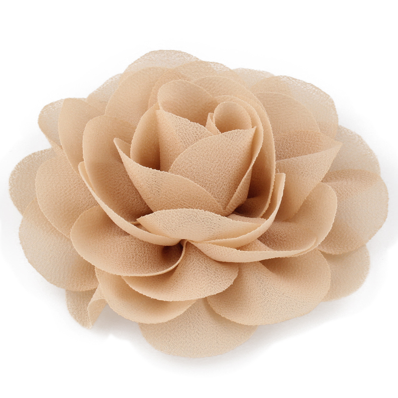 10 peças 20 cores 8.5cm 2024 flores de cabelo de tecido rosa enroladas para crianças meninas acessórios de cabelo pétalas de chiffon flor de papoula grampos de cabelo