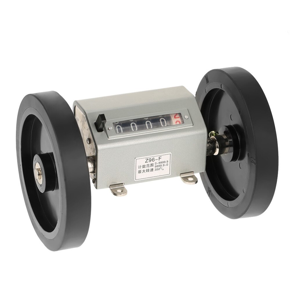 Rollenden Rad Längenzähler Max Geschwindigkeit 350 RPM Grau Reset Zählen Werkzeuge 5 Ziffern 0-9999,9 Textilmaschinen Rad meter Decoder