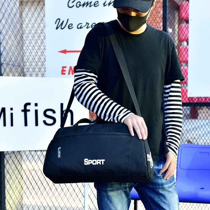 Fitness Nylon beschriftet Wochenende Duffel Tasche Lässig Männer Frauen Sport damen Tragen Auf Gepäck Tasche Duffle Reisetaschen
