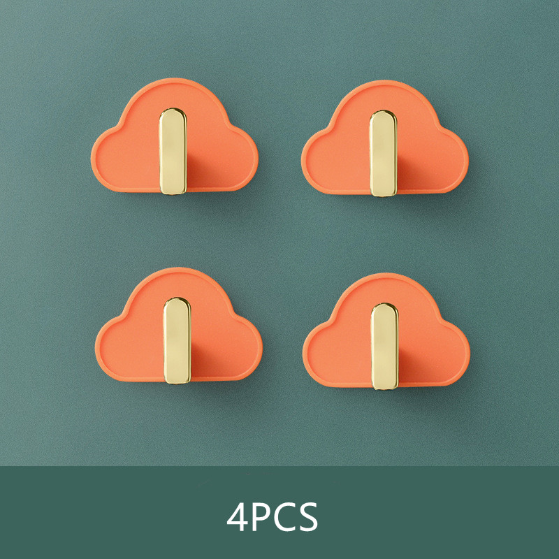 4 pezzi appendiabiti da parete in stile nordico nuvola a forma di L autoadesivi borse per vestiti chiavi appendiabiti gancio per decorazione da parete senza perforazione