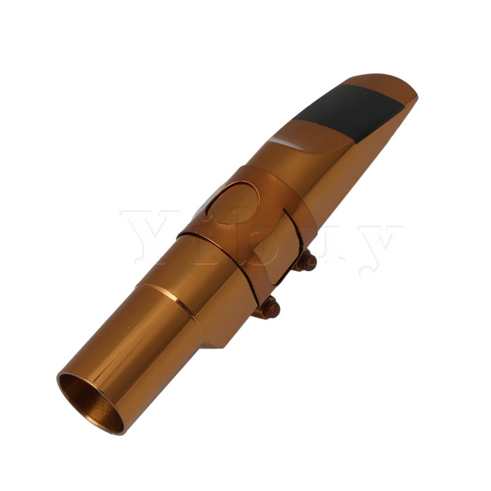 Yibuy Rose Vergoldung Bb Tenor Saxophon Sax Mouthpiece with Ligatur Kappe 8 #