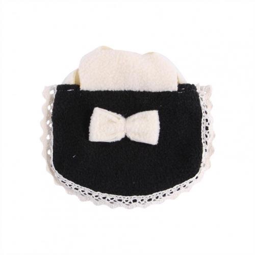 Costume pour animal de compagnie, tenue en tissu doux pour Hamster, décoration avec nœud papillon, ourlet à volants, flanelle, directe, 55%: BlackL