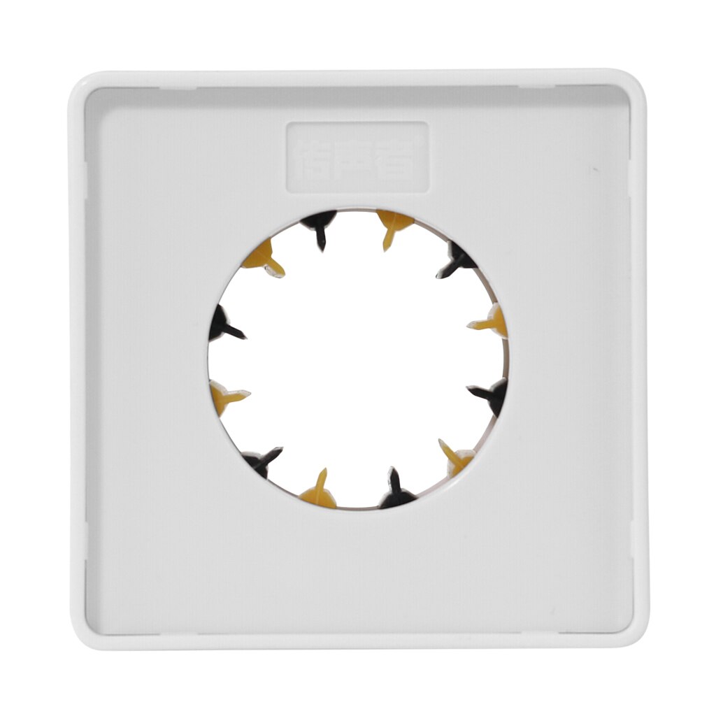 Portable ABS Plastic Square Cube Shaped Microphone Flag Station White for 19-38mm Dia Mic