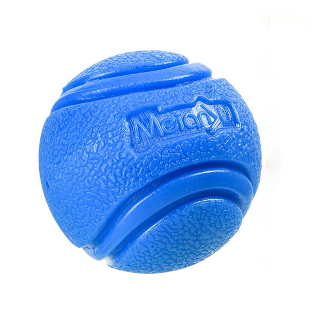 Dog Toys Ball Pet Dog Bouncy Rubber Solid Ball Resistance To Chew Toys Outdoor Throwing Recovery Training for Dogs: blue / M-6cm