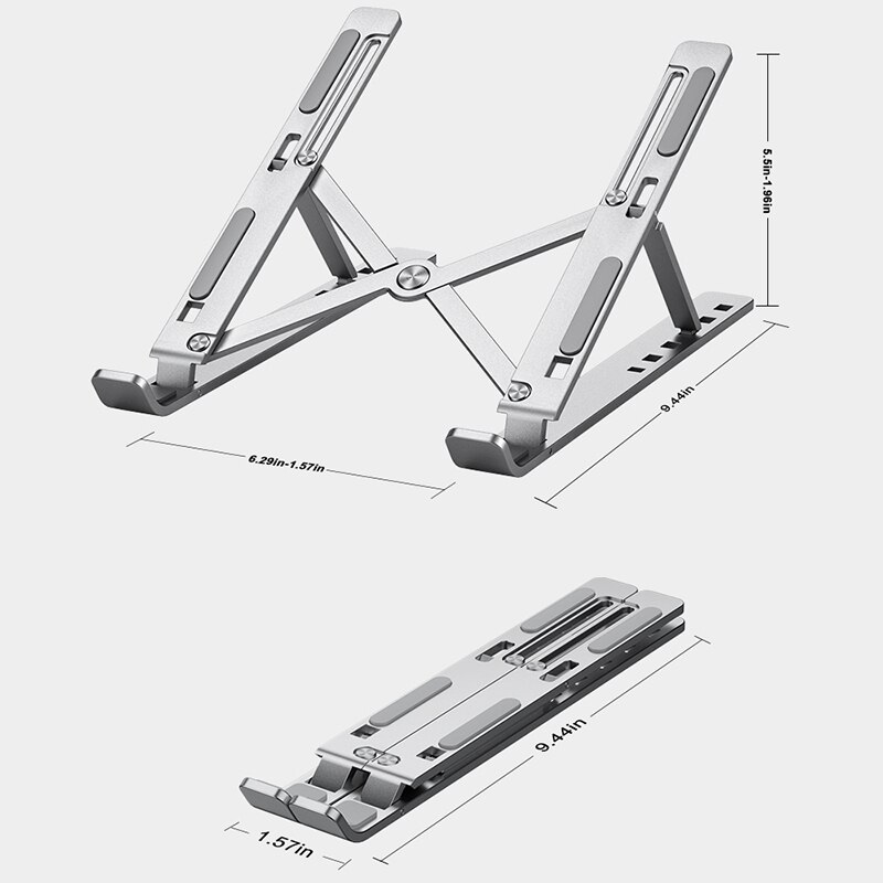 Metall Tragbare Faltbare Laptop Stand Einstellbare Notebook Halter Aluminium Unterstützung Für Macbook Pro Air Computer Tablet Basis Schreibtisch