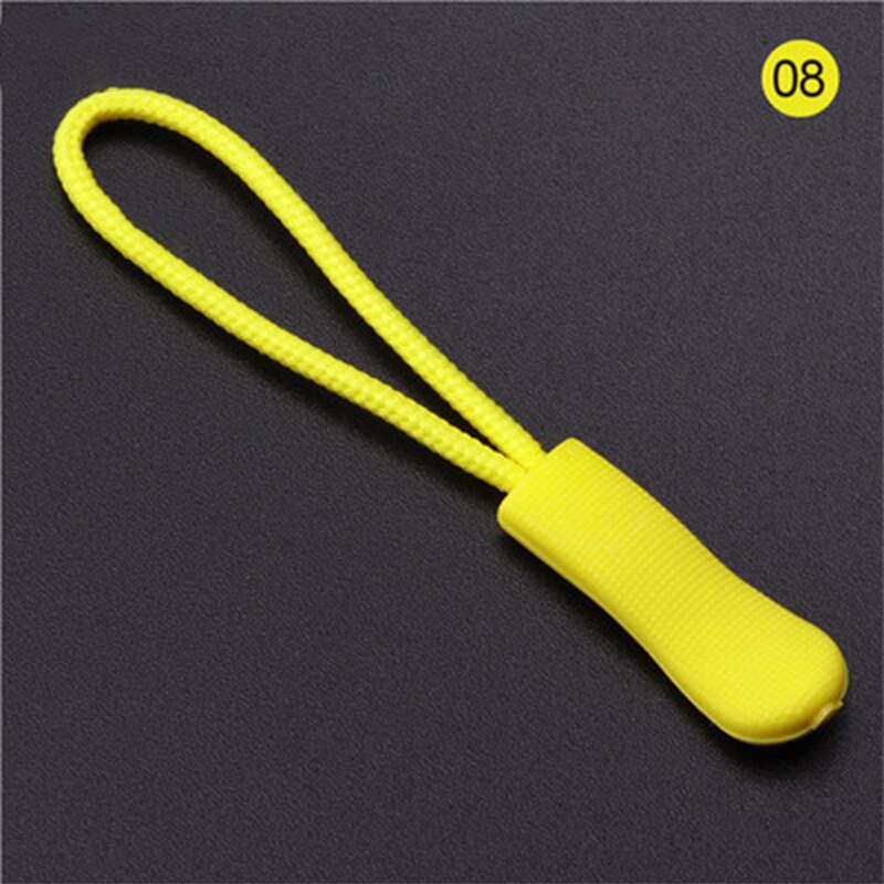 Tirette de fermeture à glissière, 10 pièces, cordon de fermeture à glissière, ajustement d&#39;extrémité, tête de fermeture à glissière de remplacement, Clip de fixation de boucle, valise vêtements, accessoires de couture à domicile: yellow