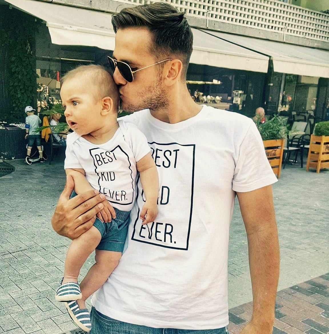 Papa und Mich Passenden Hemden Beste Vati Immer Beste Kind Immer Passenden Familie T-Hemden Vater der Schild Papa Sohn tochter Outfit einstellen