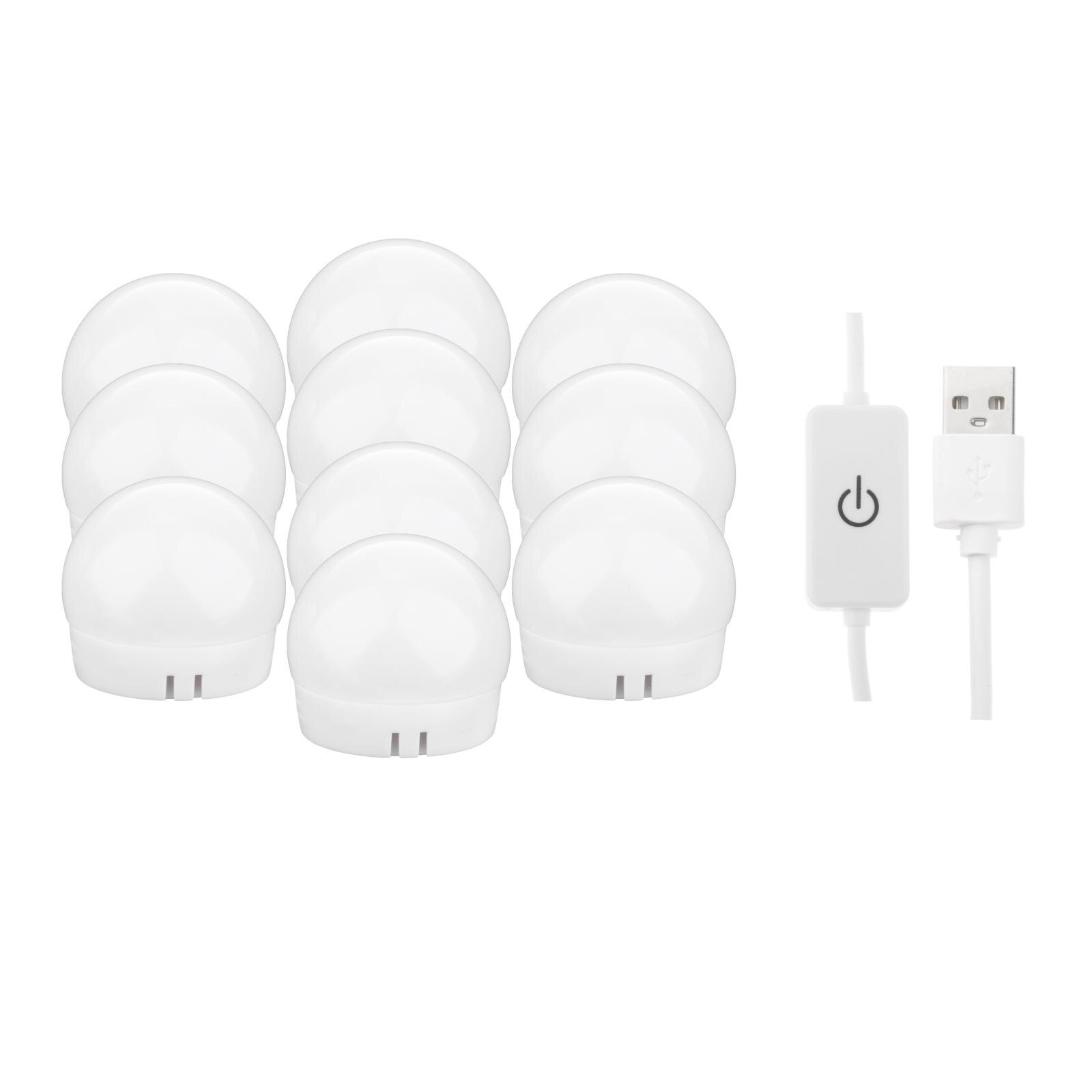 LED Vanity Mirror Lights Kit Hollywood Style Makeup Dressing Makeup Lights Vanity LED Lights Desk Mirror Kit