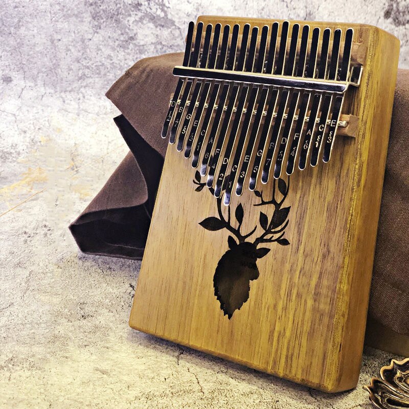 Kalimba 17 nøgle tommelfinger klaver træ bærbart musikinstrument til begyndere  zj55