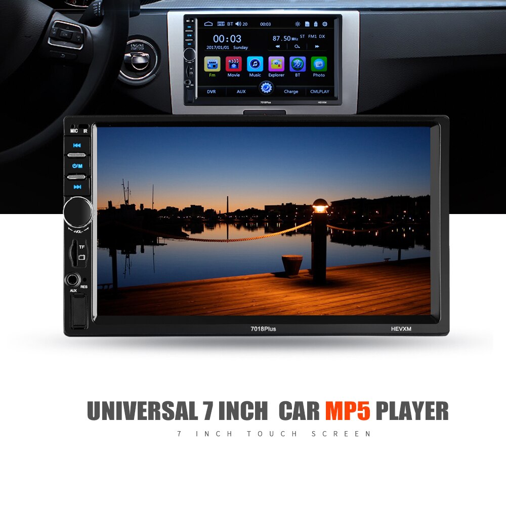 2 din Car Multimedia Player GPS Navigation with Map 7 inch HD Touch Screen Bluetooth Radio MP3 MP5 Player Radios