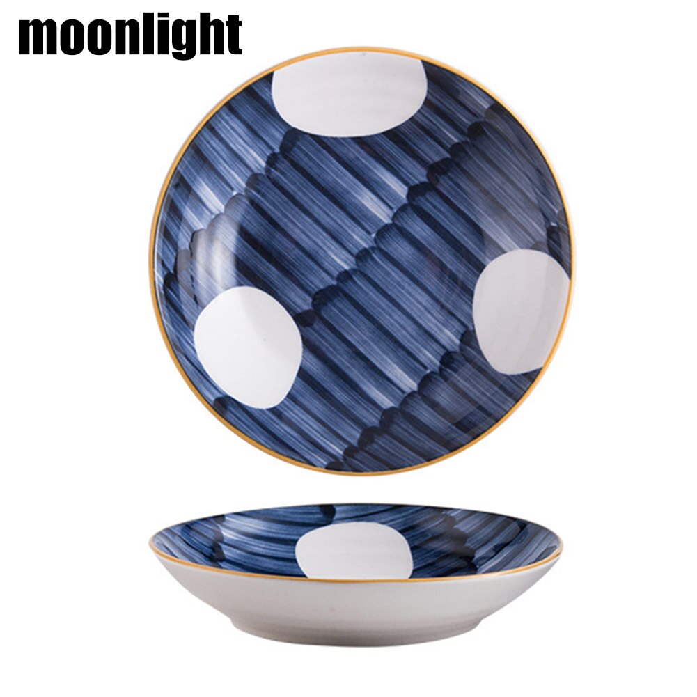 Dinner Plates Microwave Safe Lunch Plates Reusable Eco-friendly Free Lightweight Dirt-resistant Easy Clean D6