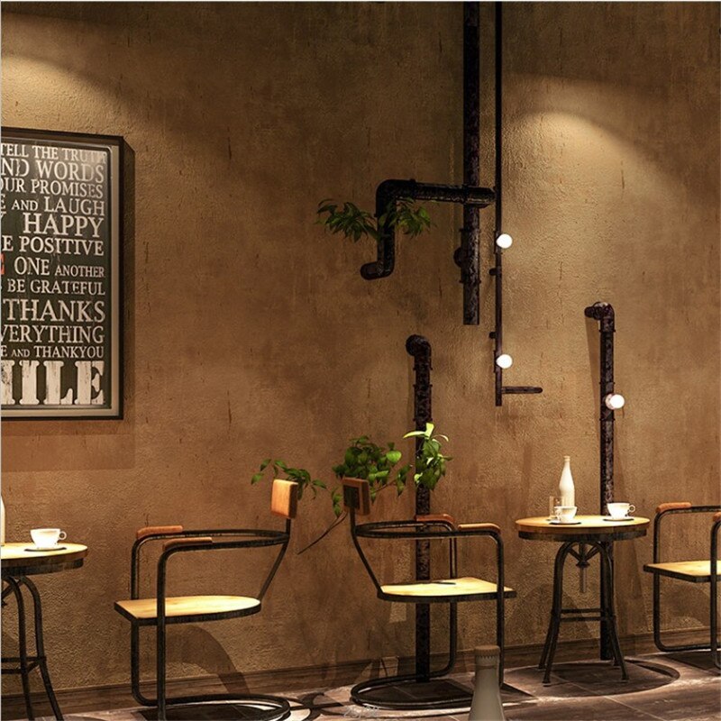 Papel pintado de PVC de Color de hormigón de estilo Industrial Loft papel de pared nórdico rollo tienda & cafés & Bar papel tapiz rollo pegatinas de pared Decoración
