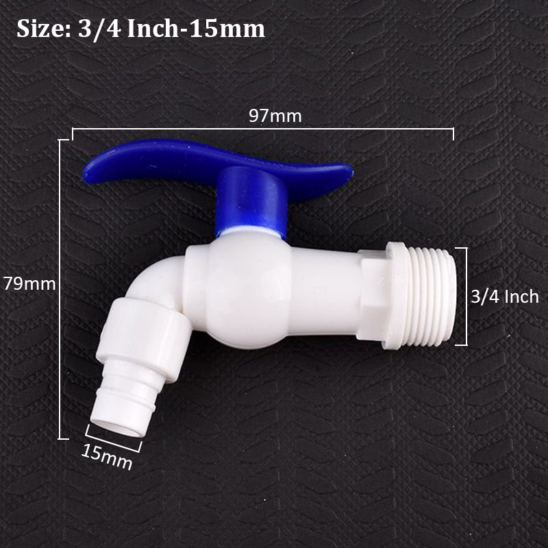 1/2 3/4 Zoll Universal- Schnittstelle Wasserhahn PVC Außengewinde Wasserhahn Ventil, Aquarium Wasserhahn Adapter Entwässerung Wasserhahn Aquarium Ventil Armaturen: grau