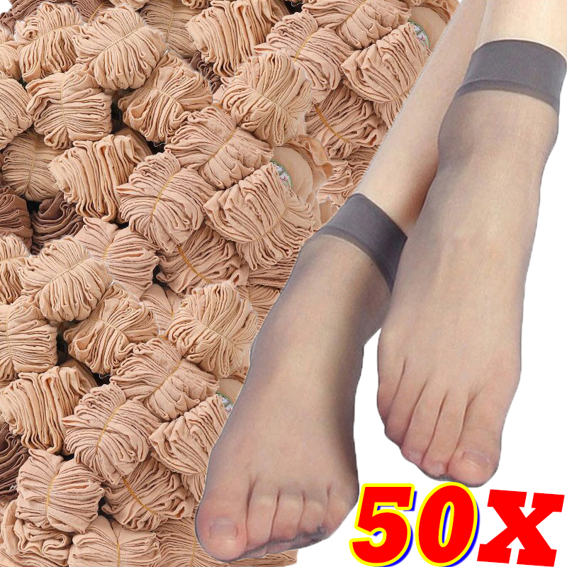 Transparante Dunne Sokken - 10/20/50 Paar - Dames Nylon Kristal Enkel Sokken - Casual & Sexy