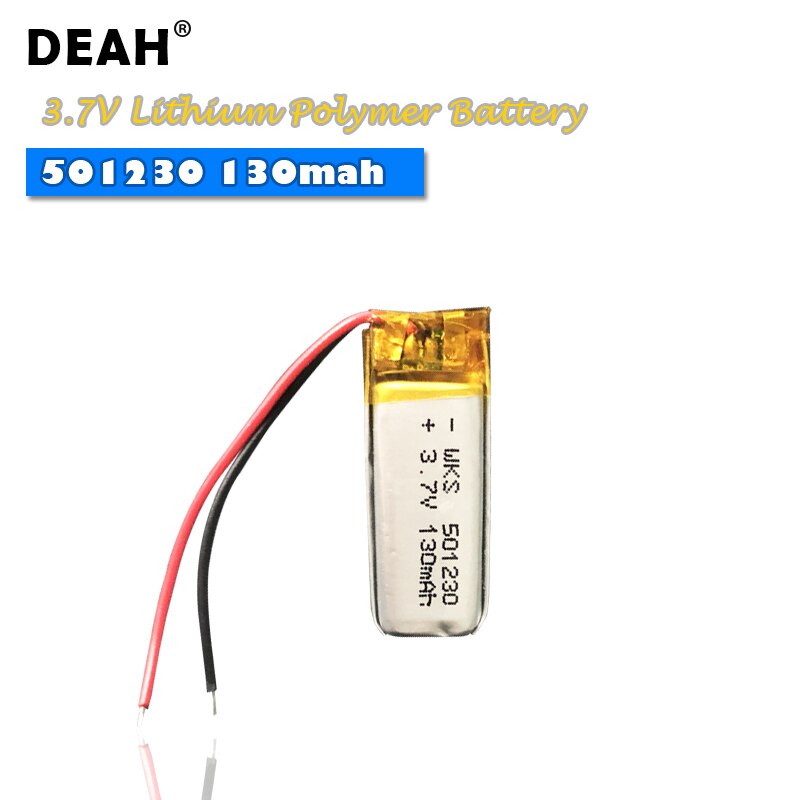 Lipo cells 3,7 V batería recargable de 501230 mah, batería de polímero de litio para MP3, MP4, GPS, Auriculares Bluetooth, altavoz, lápiz de lectura, 1/2/3 uds.: 1PC 501230