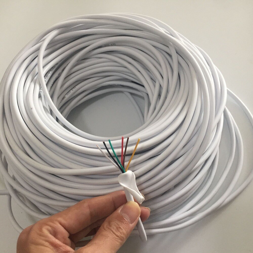 40m 0.2x 6p 6- ledningskabel 10m/15m/20m/30m til videointercom farvevideodørtelefon dørklokke kablet intercom-kabel