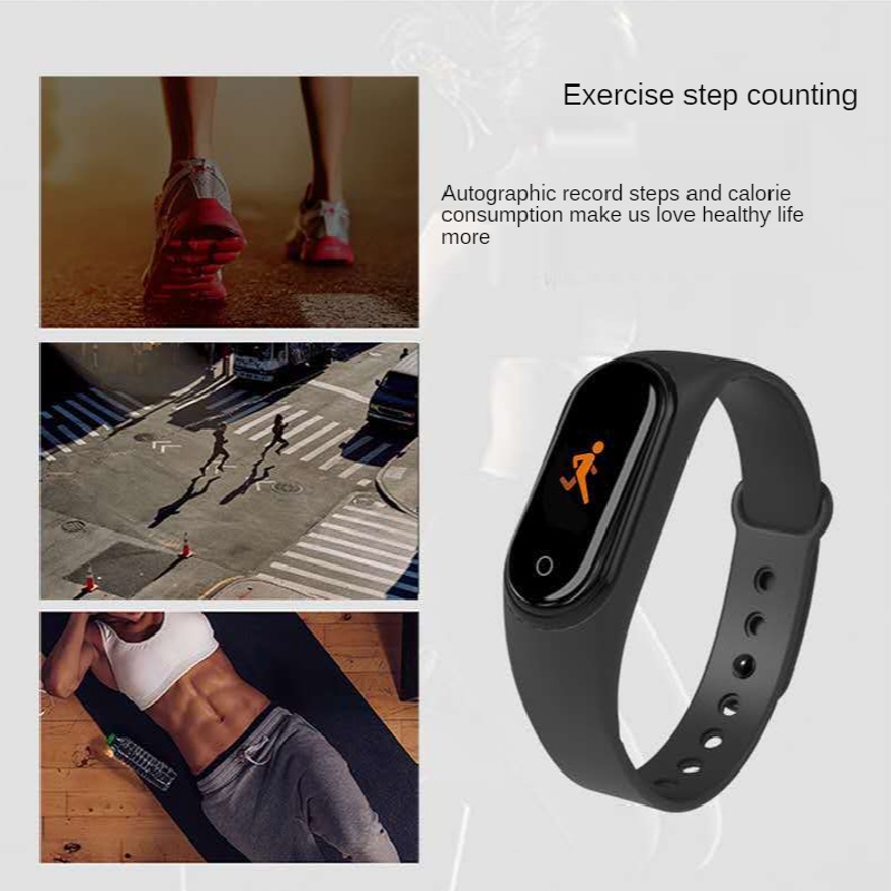 M4 Smart Bracelet Blood Pressure Heart Rate Pedometer Health Monitoring Mobile Sports Bracelet Phone Monitoring