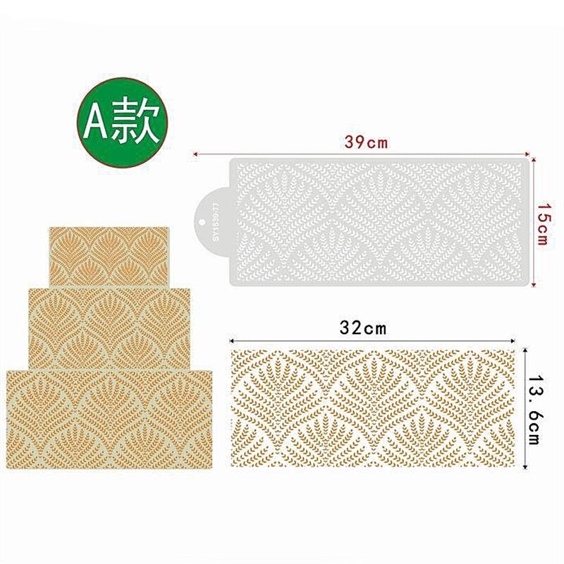 Cakes Baking Templates Wheat Spike Pattern Cake Boder Stencil for DIY Craft Drawing Mold Bakeware Kitchen Cake Decorating Tools
