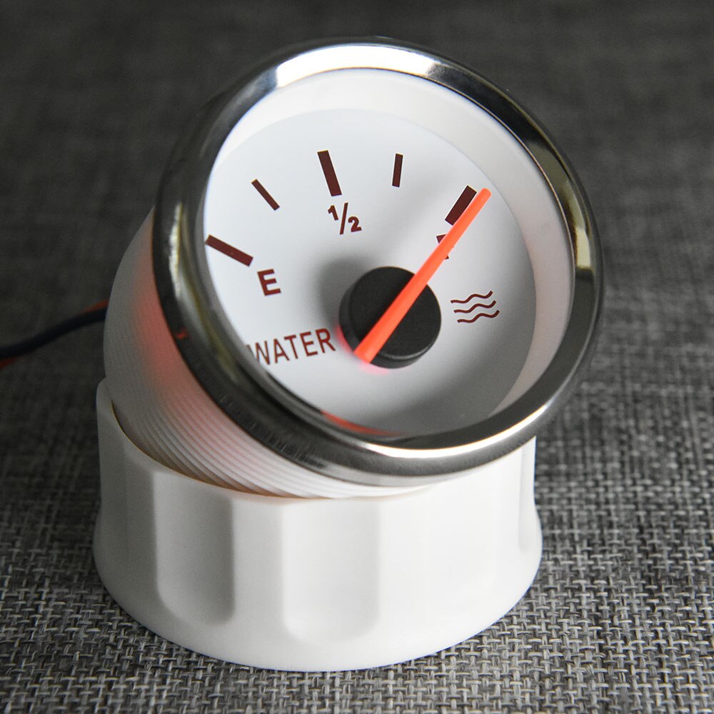 Boot Auto 52MM Wasserstand Messgeräte 0-190ohm Rot Hintergrundbeleuchtung Marine Wasser Tank Ebene Anzeige Meter Wasser Level Sensor 100-550MM