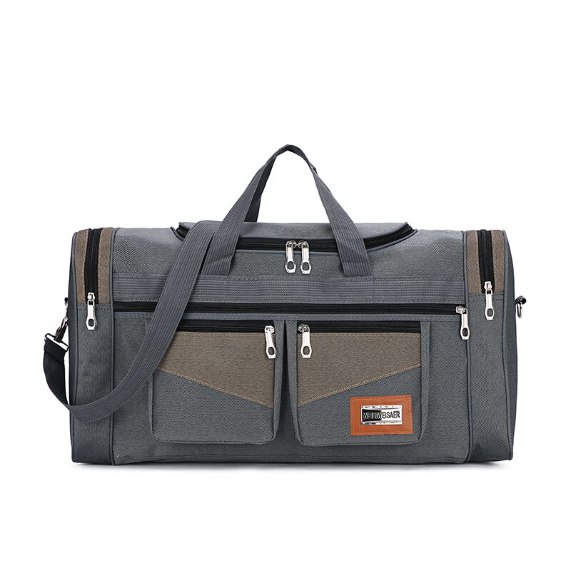 Oxford Mannen Reistas Grote Capaciteit Mannelijke Reis Duffle Tassen Weekend Overnachting Waterdichte Hand Bagage Big Bag: Gray Travel bag