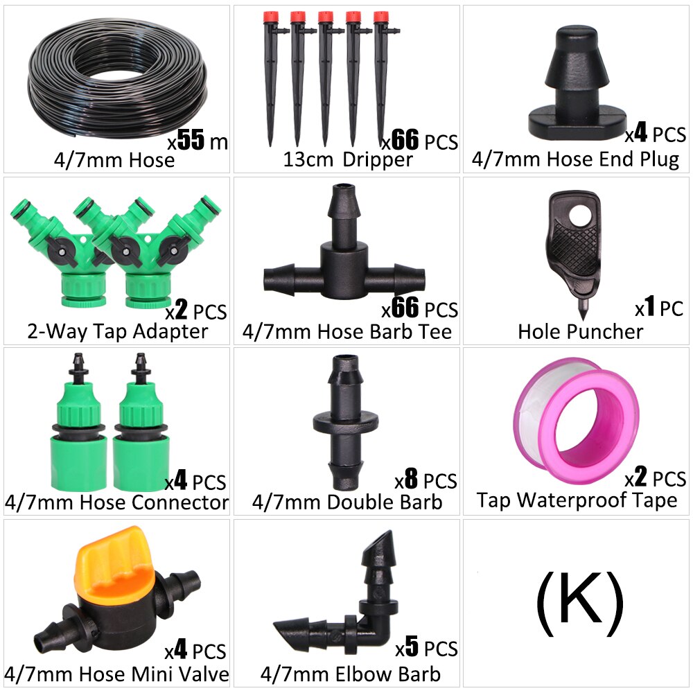 1/4 "schlauch Tropf Bewässerung System 360 Grad Einstellbar 8 See Sprinkler Bausatz Garten Bewässerung Einsetzen Boden Mikro fließen Tropf: Licht Grün