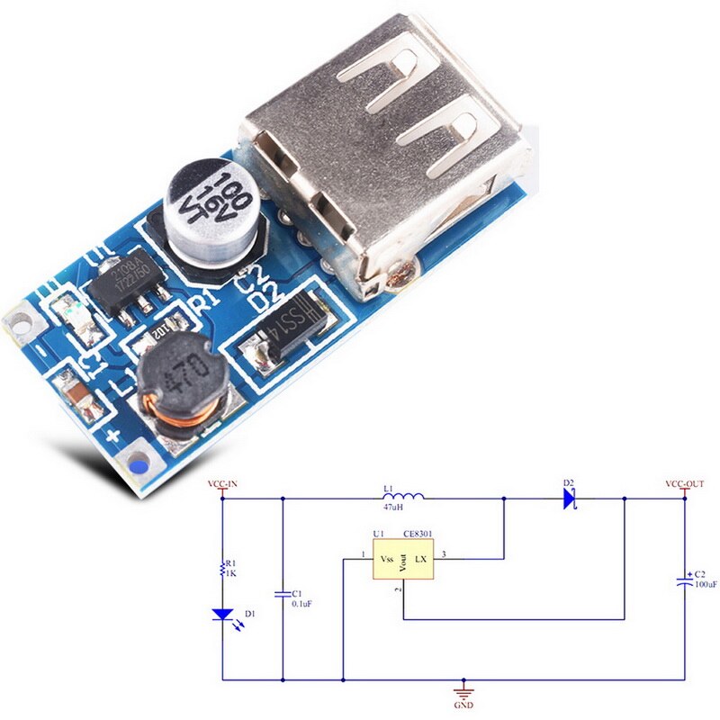 Top 5Pcs Pfm Controle DC-DC Converter Module 600MA Usb 0.9V-5V Naar 5V Voeding Modul