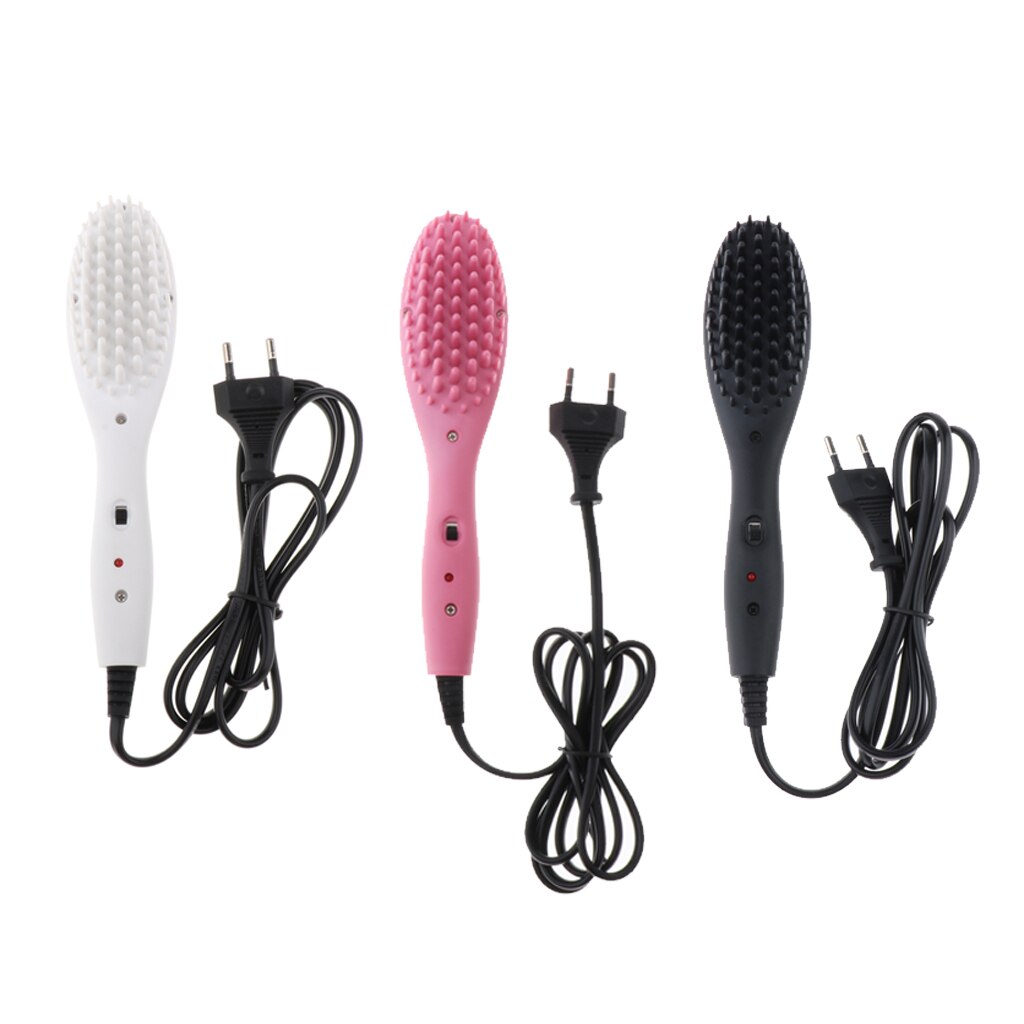 ABS électrique défrisant les cheveux brosse chauffante démêler peigne Anti-brûlure