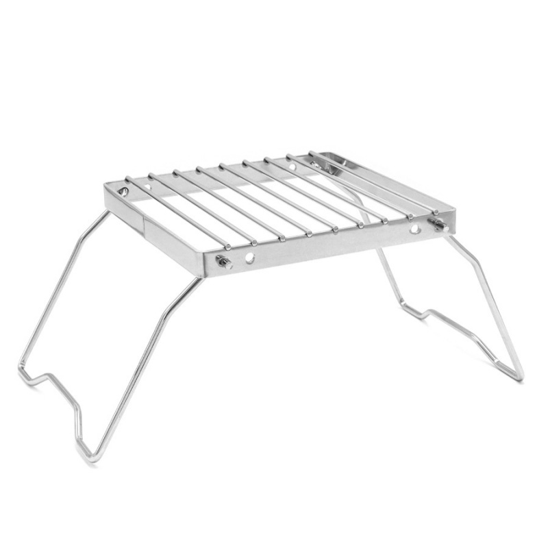 Parrilla de Camping de acero inoxidable para exteriores, Mini parrilla plegable portátil, quemador, soporte para estufa para Picnic, cocina, equipo de Camping