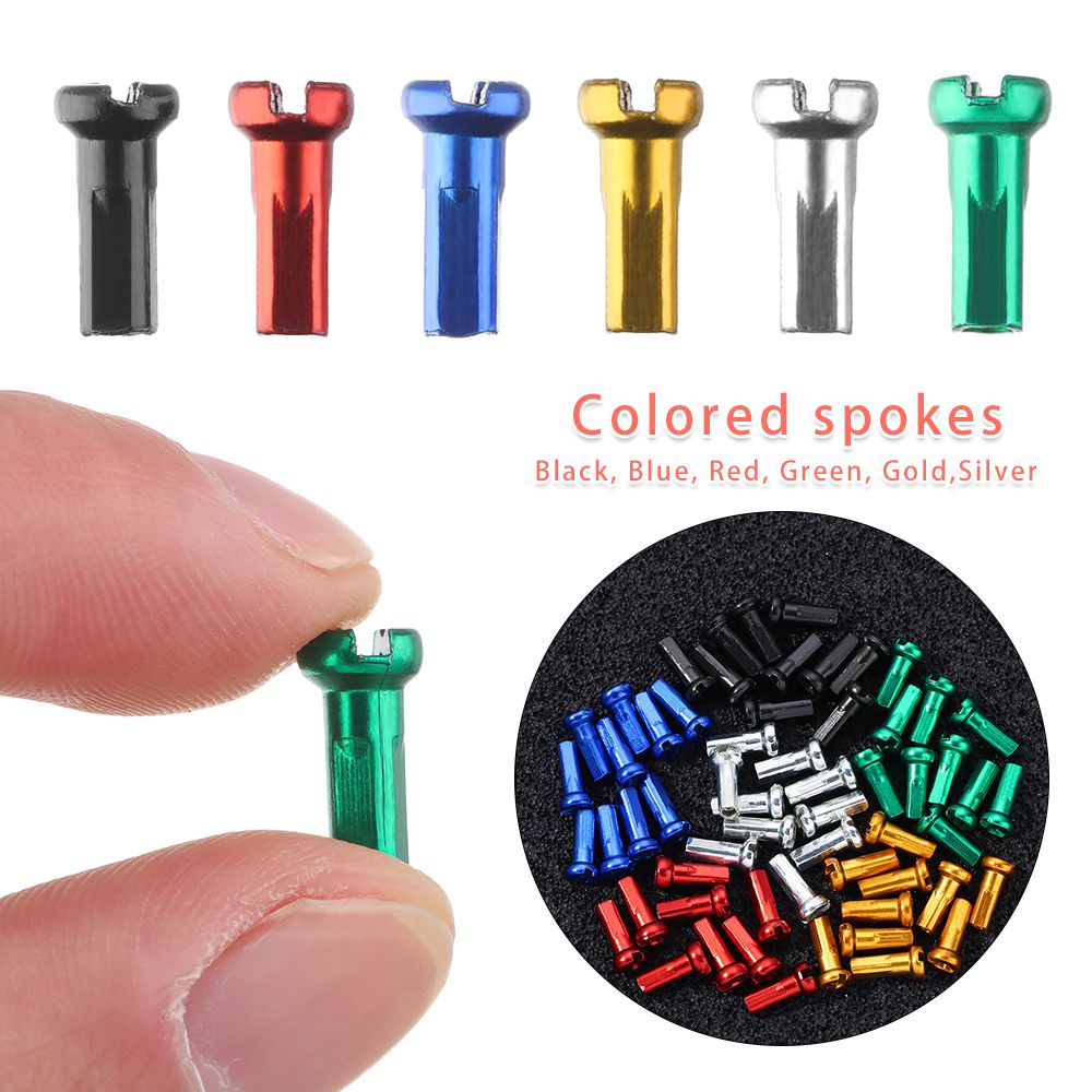 10/20/50pcs MTB Bike Wheel Spoke Nipples 14mm Mountain Bike Cycling Spokes Nipples For Bicycle Wheel Accessories