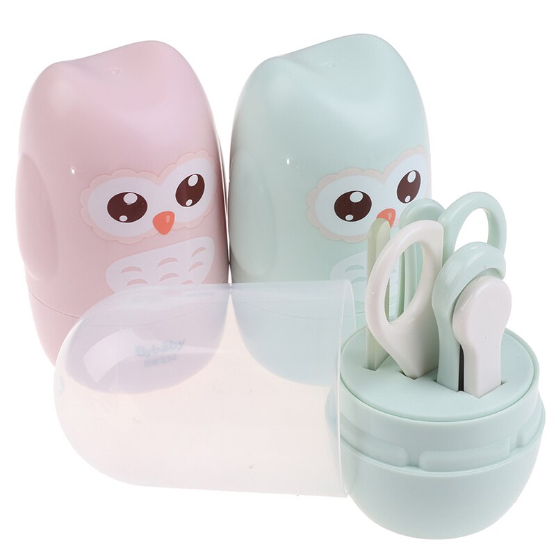Animal Owl Shape Baby Nail Trimmer Set Nail Care Kit Kid Safe Portable Nail Scissors File Tweezer