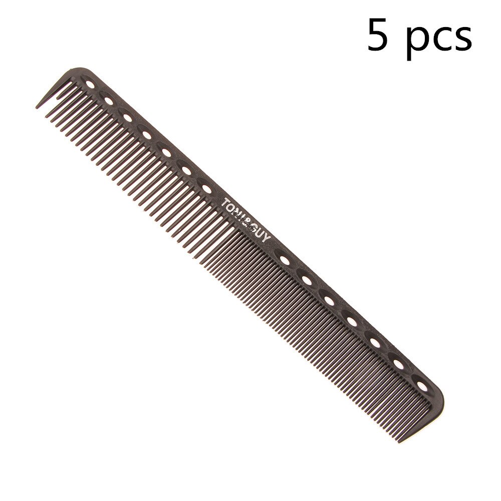 Hair Cricket Comb Heat Resistant Medium Cutting Carbon Comb Salon Antistatic Barber Styling Brush Tool: 5 PCS